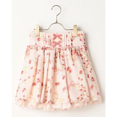 LIZ LISA Rabbit & Ribbon Print Sukapan Skirt