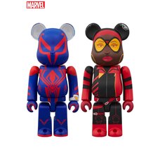 BE@RBRICK Spider-Man: Across the Spider-Verse Spider-Man 2099 & Spider-Woman 100% 2-Pack Set