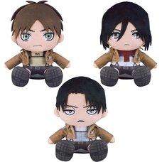 Attack on Titan Plushie Eren/Mikasa/Levi