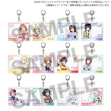 Love Live! Nijigasaki High School Idol Club NIJIGAKU Monthly Songs♪ Pop Up Store Glitter Acrylic Keychain