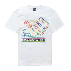 King of Games Super Famicom White T-Shirt w/ Collector's Box & Logo Badge
