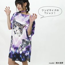 ACDC RAG Galaxy Cat T-Shirt Dress