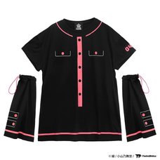 LISTEN FLAVOR Kasane Teto T-shirt with Arm Sleeves Black