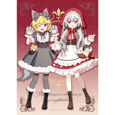 Ms. Vampire Who Lives in My Neighborhood Cloth Poster Sophie & Elly: Red Riding Hood & Wolf Ver.