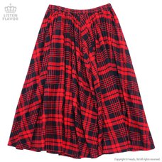 LISTEN FLAVOR Checkered Maxi Skirt