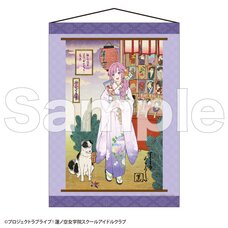 Love Live! Hasu no Sora Jogakuin School Idol Club Hanging Scroll Style Tapestry Hime Anyoji: Kaga Yuzen Collaboration Card Ver.