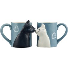 Kissing Cats Mug Set