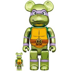 BE＠RBRICK Teenage Mutant Ninja Turtles Donatello: Chrome Ver. 100％ & 400％