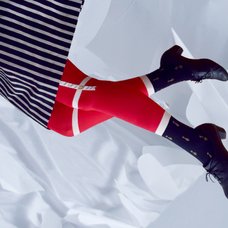 Neb aaran do Gnome Over-the-Knee Socks (Red x Black)