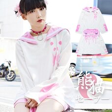 ACDC RAG Panda White x Pink Long Sleeve Sailor Top