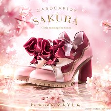 Mayla Cardcaptor Sakura Iconique Heel Sneakers Ribboned Rose