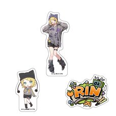 Hatsune Miku Don Quijote Fair 2025 Sticker Set of 3 Kagamine Rin: Akiba Culture Fashion Ver.