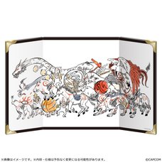 Okami 20th Anniversary Reprint Art Project Mini Folding Screen Celestial Brush Gods Grand March from Okami 10th Anniversary