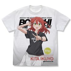 Bocchi the Rock! Ikuyo Kita Full Graphic T-Shirt White