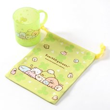Sumikko Gurashi Plastic Mug & Drawstring Bag Set