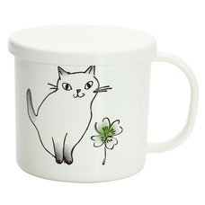 Wildflower & Cat Lacquerware Mug w/ Lid