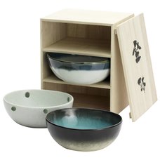 Elegant Mino Ware Trio Bowl Set