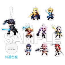Sword Art Online Game Dot Trading Acrylic Keychain Collection A Complete Box Set
