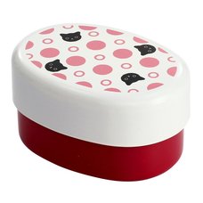 Polka Dots & Cats Lacquerware Lunch Box