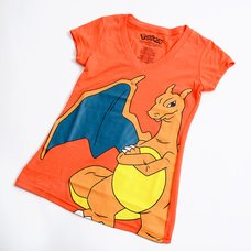 Charizard Orange V-Neck Ladies’ T-Shirt | Pokémon