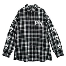 LISTEN FLAVOR Crazy Bear Checkered Shirt