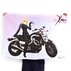 Fate/Zero Saber on Motorcycle Fabric Poster