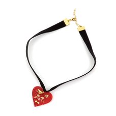 Le cocone Girly Rock Cat Series Red Heart Choker