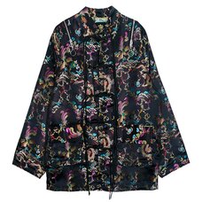 LISTEN FLAVOR Dragon China Brocade Shirt Black Dragon