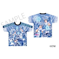 Snow Miku x Hirohako Full Graphic T-shirt Hirohako Art by Murakami Yuichi