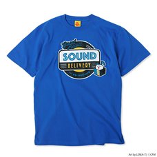 Hatsune Miku Sound Delivery Delivery Staff T-Shirt: Kaito Blue