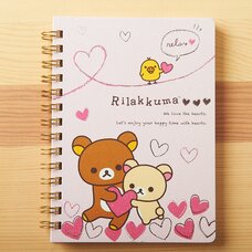 Rilakkuma Medium Notebook (Full of Hearts)