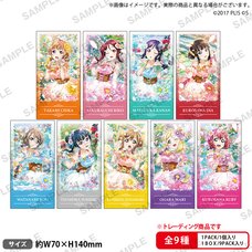 Love Live! School Idol Festival Aqours Flower Circle Ver. Trading Ticket-Style Stickers Complete Box Set