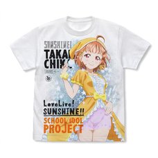 Love Live! Sunshine!! Chika Takami Pajamas Ver. White Graphic T-Shirt