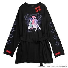 LISTEN FLAVOR Ranma 1/2 Collaboration Heroines Belt Long-Sleeve T-Shirt Black