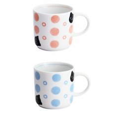 Polka Dots & Cats Mino Ware Mug