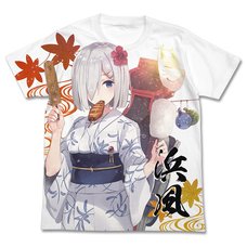 Kantai Collection -KanColle- Hamakaze Yukata Ver. White Graphic T-Shirt