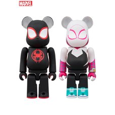 BE@RBRICK Spider-Man: Across the Spider-Verse Spider-Man (Miles Morales) & Spider-Gwen 100% 2-Pack Set