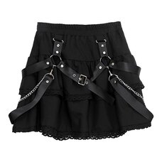 LISTEN FLAVOR Harness Tiered Skirt