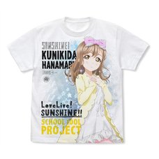 Love Live! Sunshine!! Hanamaru Kunikida Pajamas Ver. White Graphic T-Shirt