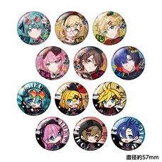 Hatsune Miku Trading Glitter Tin Badge Band Ver. Box Set