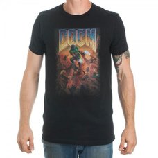 Doom Cover Art Men's Black T-Shirt
