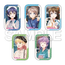 Love Live! Series Odekake Love Live! Square Tin Badge Set Umi & You & Shizuku & Sumire & Kozue