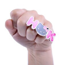 Hello Kitty Pink & Silver 2-Finger Ring