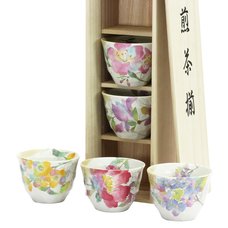 Hana Misaki Mino Ware Teacup Gift Set