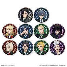 Black Butler: Public School Arc Stained Glass Style Sparkling Tin Badge