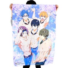 Free! Group Sakura Pool Fabric Poster