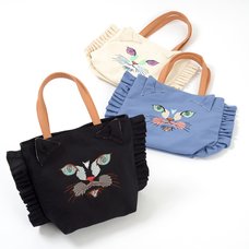 Misfits Colorful Cat Frilly Tote Bag