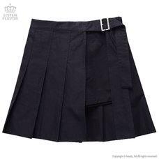 LISTEN FLAVOR Shorts w/ Wrap-around Pleated Skirt