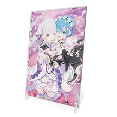 Re:Zero -Starting Life In Another World- Emilia & Rem Acrylic Art Stand