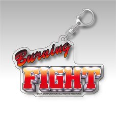 Burning Fight Title Logo Acrylic Keychain